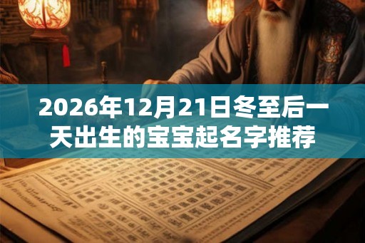 2026年12月21日冬至后一天出生的宝宝起名字推荐