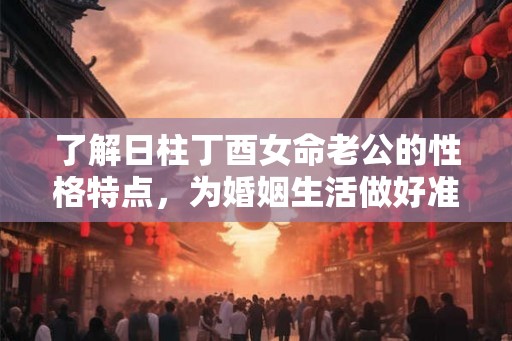 了解日柱丁酉女命老公的性格特点，为婚姻生活做好准备