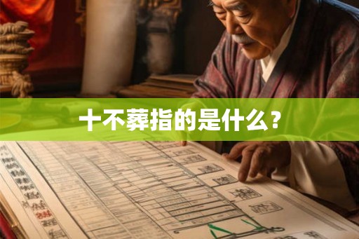 十不葬指的是什么？
