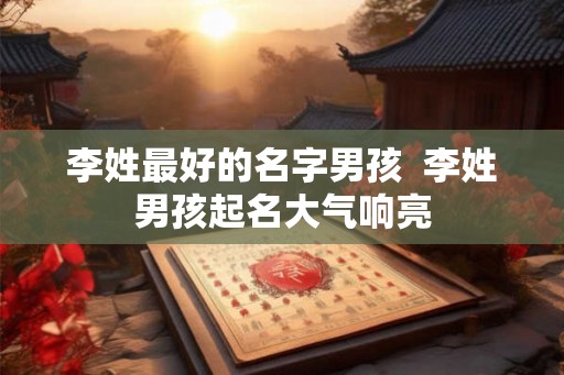 李姓最好的名字男孩  李姓男孩起名大气响亮