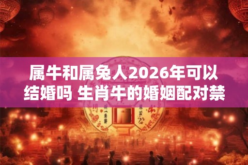 属牛和属兔人2026年可以结婚吗 生肖牛的婚姻配对禁忌