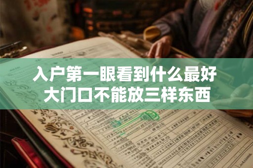 入户第一眼看到什么最好 大门口不能放三样东西