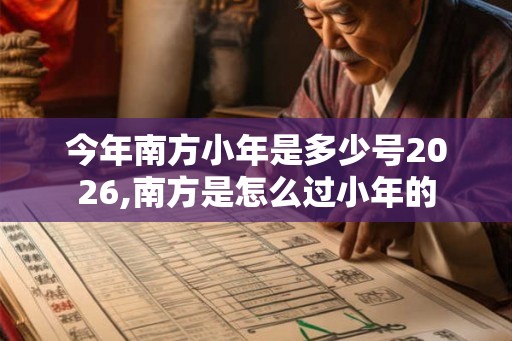 今年南方小年是多少号2026,南方是怎么过小年的