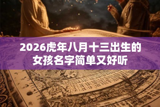 2026虎年八月十三出生的女孩名字简单又好听