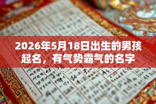 2026年5月18日出生的男孩起名，有气势霸气的名字
