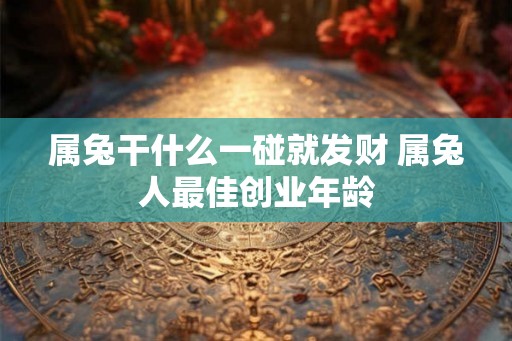 属兔干什么一碰就发财 属兔人最佳创业年龄 属兔干什么一碰就发财 属兔人最佳创业年龄