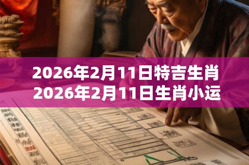 2026年2月11日特吉生肖 2026年2月11日生肖小运播报