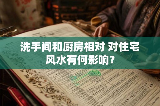 洗手间和厨房相对 对住宅风水有何影响？