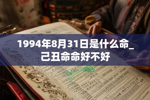 1994年8月31日是什么命_己丑命命好不好