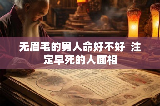 无眉毛的男人命好不好  注定早死的人面相