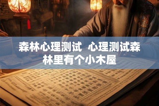 森林心理测试  心理测试森林里有个小木屋