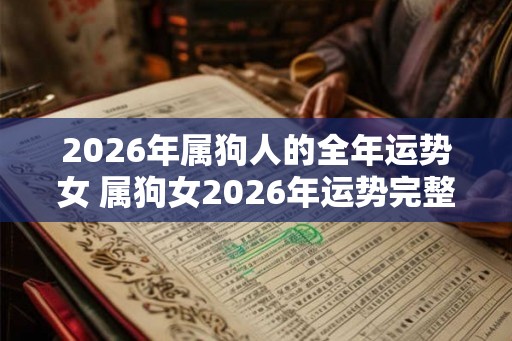 2026年属狗人的全年运势女 属狗女2026年运势完整版 2026年属狗人的全年运势女 属狗女2026年运势完整版