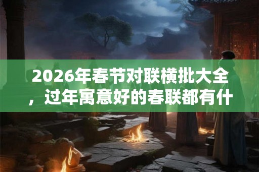 2026年春节对联横批大全，过年寓意好的春联都有什么？