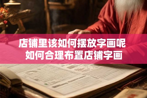 店铺里该如何摆放字画呢 如何合理布置店铺字画