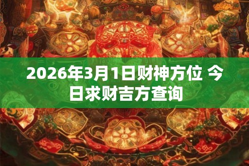 2026年3月1日财神方位 今日求财吉方查询 2026年3月1日财神方位 今日求财吉方查询
