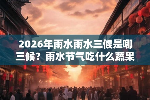 2026年雨水雨水三候是哪三候？雨水节气吃什么蔬果好？