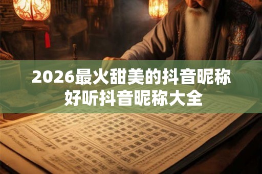 2026最火甜美的抖音昵称 好听抖音昵称大全