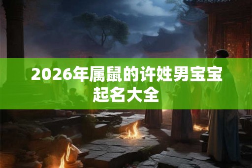 2026年属鼠的许姓男宝宝起名大全
