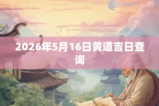 2026年5月16日黄道吉日查询