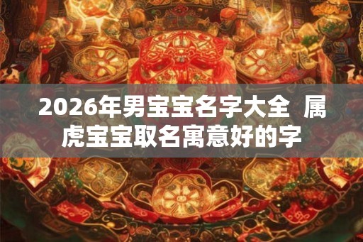 2026年男宝宝名字大全  属虎宝宝取名寓意好的字