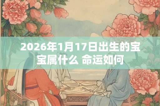 2026年1月17日出生的宝宝属什么 命运如何