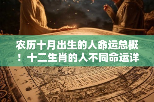 农历十月出生的人命运总概！十二生肖的人不同命运详解！