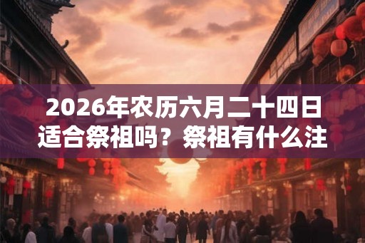 2026年农历六月二十四日适合祭祖吗？祭祖有什么注意事项？