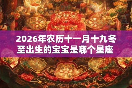 2026年农历十一月十九冬至出生的宝宝是哪个星座  是什么命