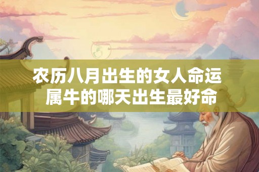 农历八月出生的女人命运  属牛的哪天出生最好命