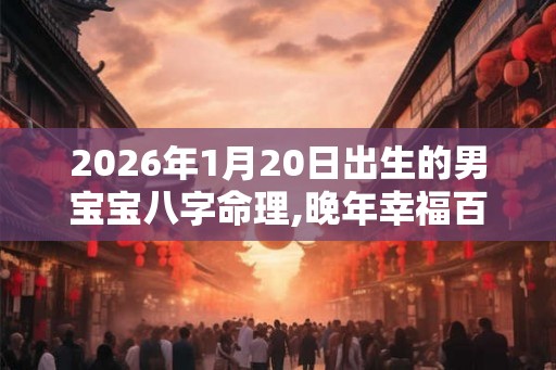 2026年1月20日出生的男宝宝八字命理,晚年幸福百业可为