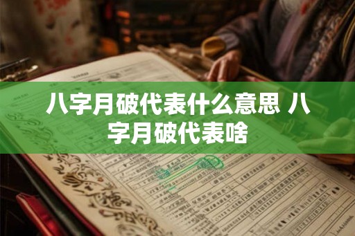 八字月破代表什么意思 八字月破代表啥