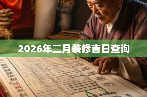 2026年二月装修吉日查询 2026年二月装修吉日查询
