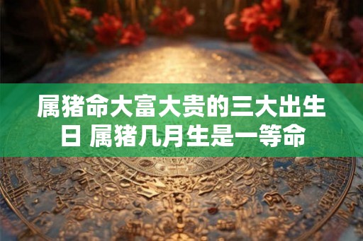 属猪命大富大贵的三大出生日 属猪几月生是一等命 属猪命大富大贵的三大出生日 属猪几月生是一等命