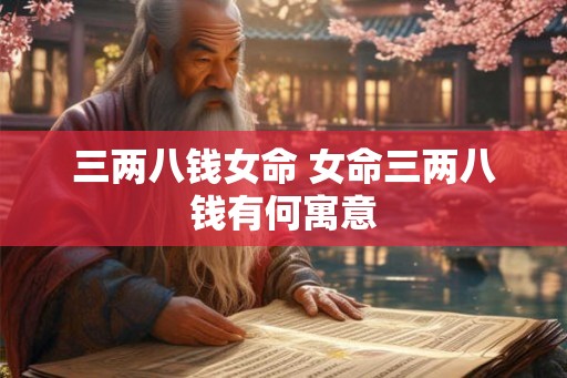 三两八钱女命 女命三两八钱有何寓意