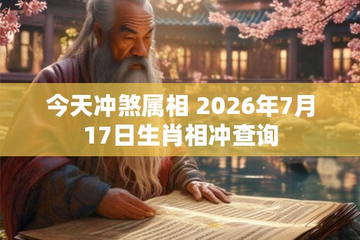 今天冲煞属相 2026年7月17日生肖相冲查询