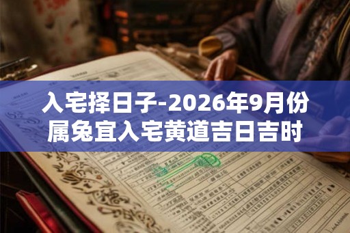 入宅择日子-2026年9月份属兔宜入宅黄道吉日吉时 入宅择日子-2026年9月份属兔宜入宅黄道吉日吉时