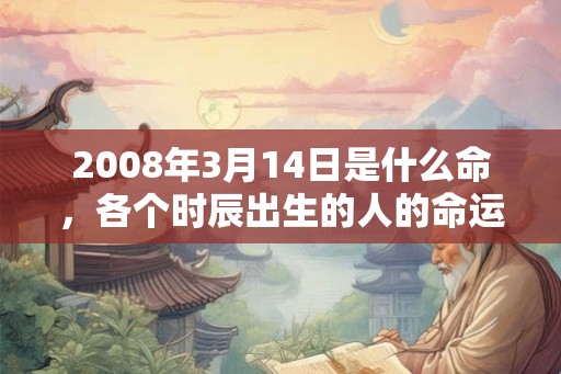2008年3月14日是什么命,各个时辰出生的人的命运 2008年3月14日是什么命,各个时辰出生的人的命运