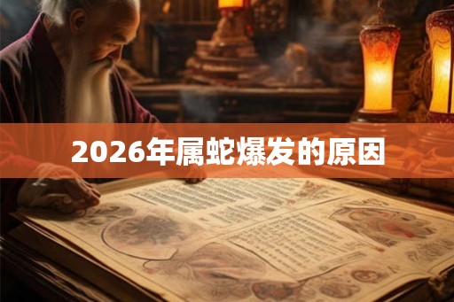 2026年属蛇爆发的原因