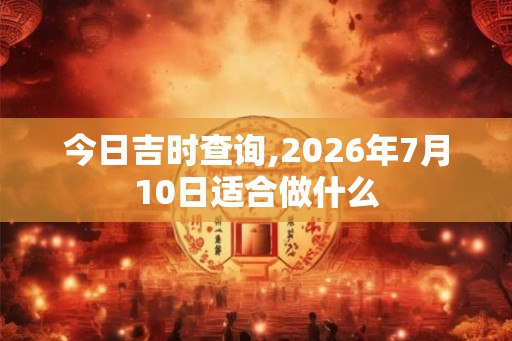 今日吉时查询,2026年7月10日适合做什么