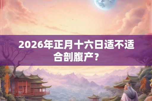 2026年正月十六日适不适合剖腹产？