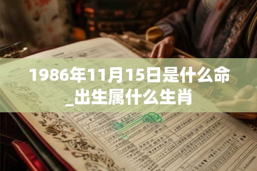 1986年11月15日是什么命_出生属什么生肖