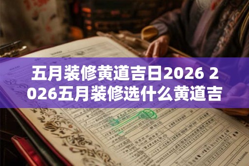 五月装修黄道吉日2026 2026五月装修选什么黄道吉日