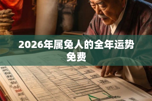2026年属兔人的全年运势免费 2026年属兔人的全年运势免费