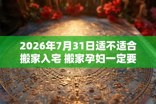 2026年7月31日适不适合搬家入宅 搬家孕妇一定要回避吗