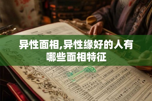异性面相,异性缘好的人有哪些面相特征