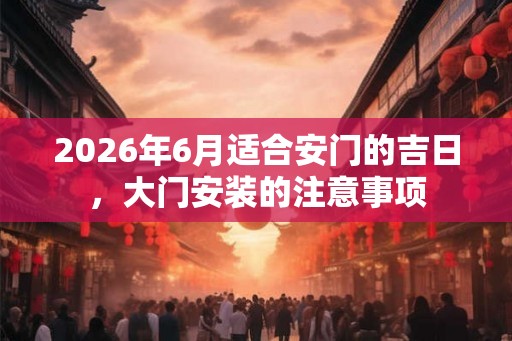 2026年6月适合安门的吉日，大门安装的注意事项