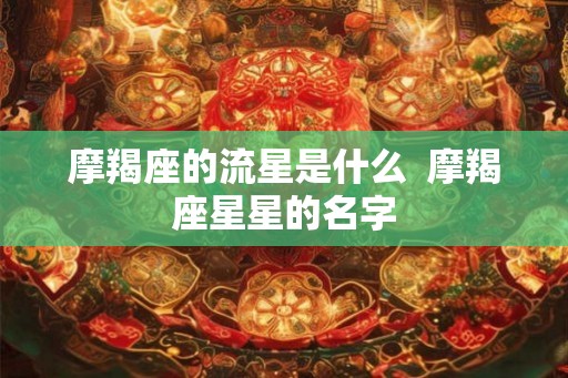 摩羯座的流星是什么  摩羯座星星的名字
