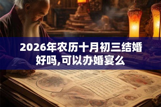 2026年农历十月初三结婚好吗,可以办婚宴么 2026年农历十月初三结婚好吗,可以办婚宴么