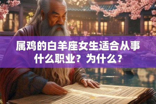 属鸡的白羊座女生适合从事什么职业？为什么？