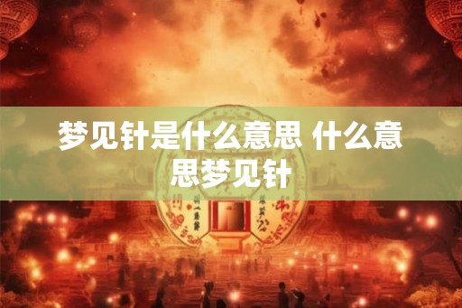 梦见针是什么意思 什么意思梦见针